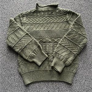 Crewcuts Rollneck Sweater in guernsey stitch XS